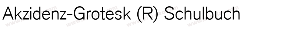 Akzidenz-Grotesk (R) Schulbuch 2 Regular字体转换